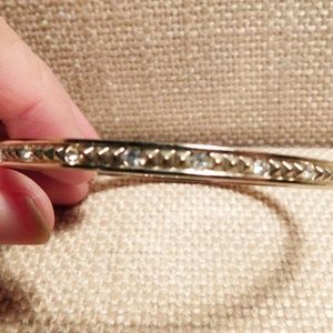 Ann Taylor Loft Gold +Rhinestone Bangle